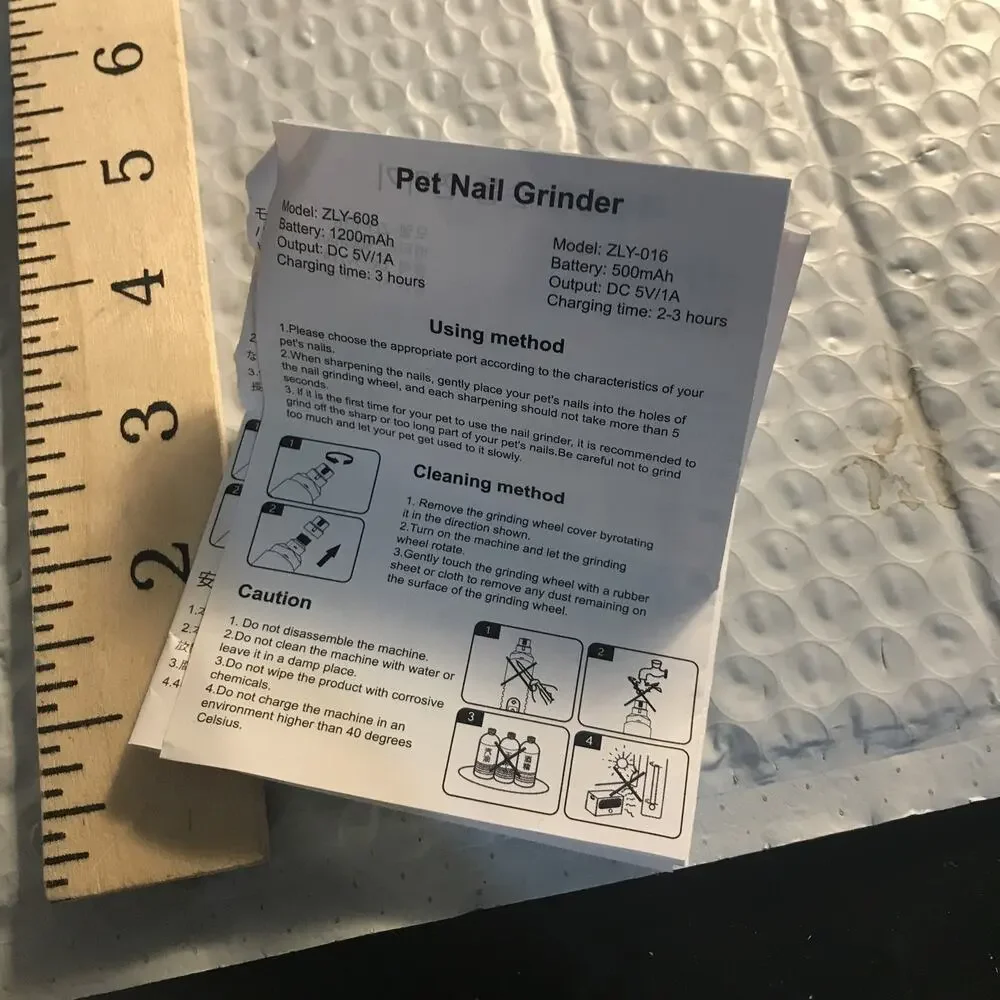 Professional Pet Nail Grinder MODEL ZLY-608